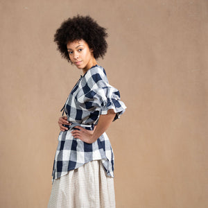 Odette Buffalo Gingham Cotton Top