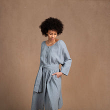 Dahlia Dove Grey Linen Coat Dress
