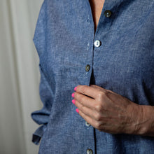 Celine Denim Chambray Blouse