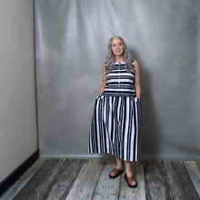 Dessa Typewriter Stripe Cotton Skirt