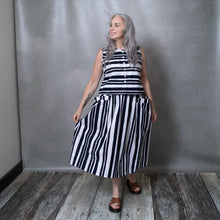 Dessa Typewriter Stripe Cotton Skirt