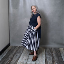 Dessa Typewriter Stripe Cotton Skirt